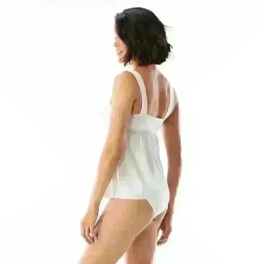 NEW Michael Kors Women's S Baby Doll Tankini Top & Bottom • Reg Price $172 - Picture 2 of 2